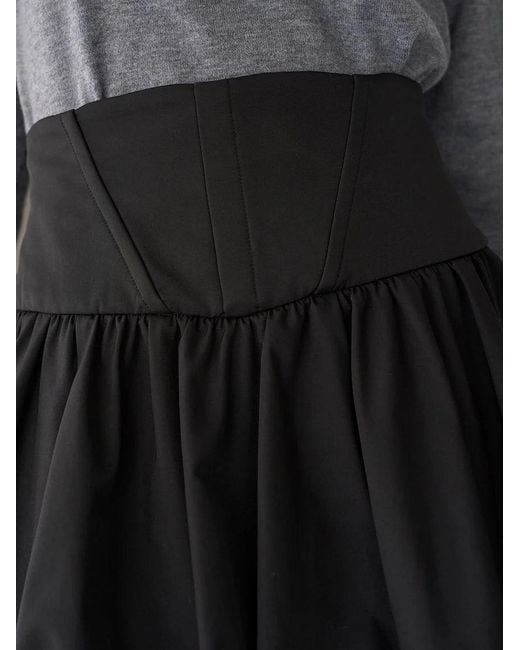 SNIDEL Black Balloon Mini Skirt