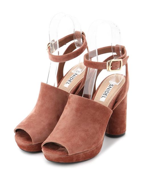 SNIDEL Black Strapped Circle Heeled Sandals