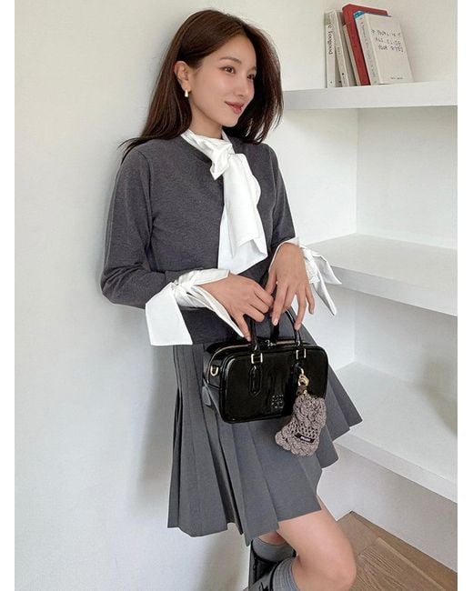 SNIDEL Gray Pleated Skort Shorts