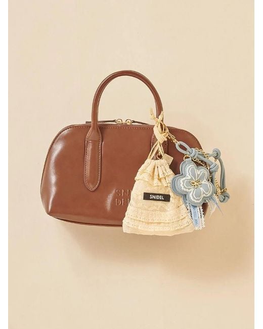 SNIDEL Red Round Mini Boston Bag