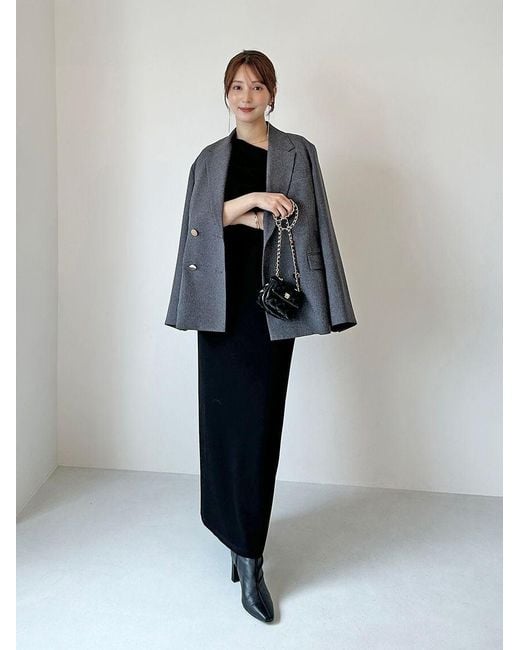 SNIDEL Black Sustainable Metal Button Tailored Jacket