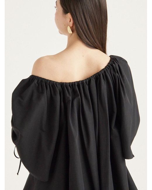 SNIDEL Red Off Shoulder Tunic Blouse