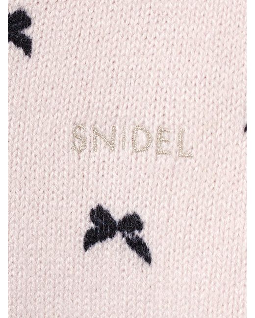 SNIDEL Blue Variety Print Cropped Cardigan