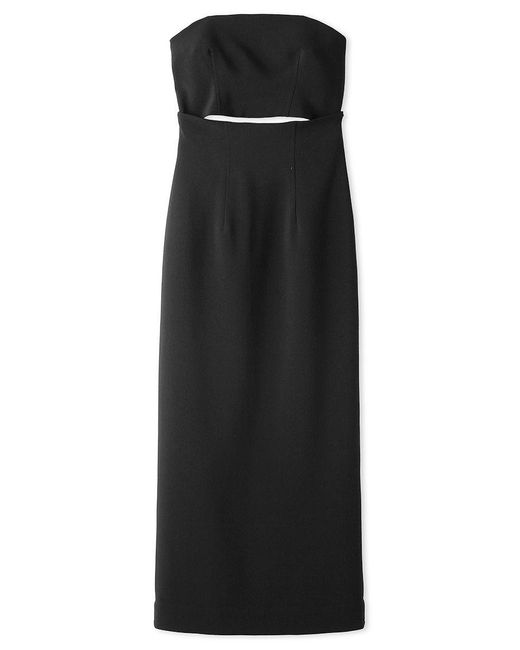 SNIDEL Black Strapless Cutout Maxi Dress