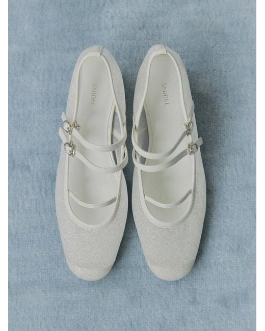 SNIDEL Black Strap Ballet Shoes