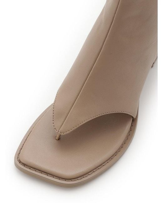 SNIDEL Black Open Toe Short Boots