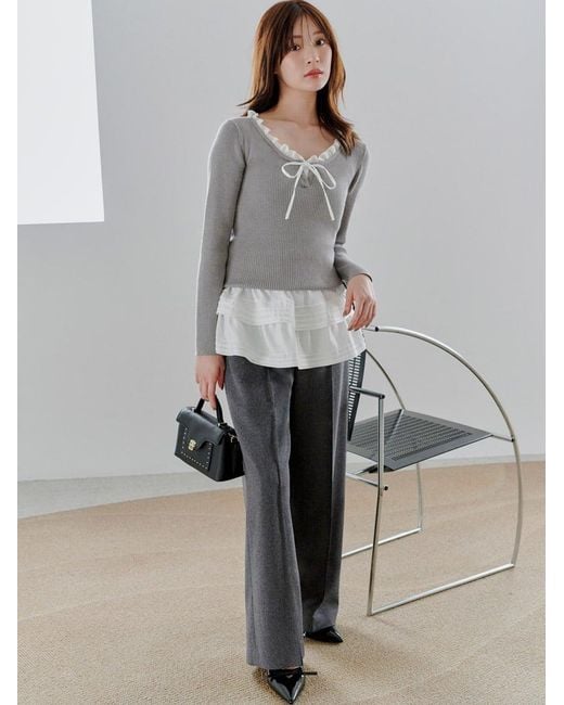SNIDEL Blue Sustainable High Waist Wide Pants