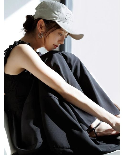 SNIDEL Black Open-Back Designed Dress