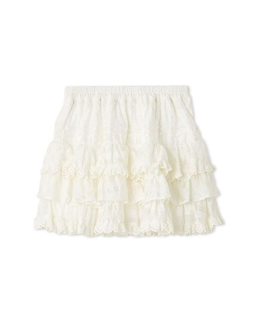 SNIDEL Black Ruffle Tiered Skort