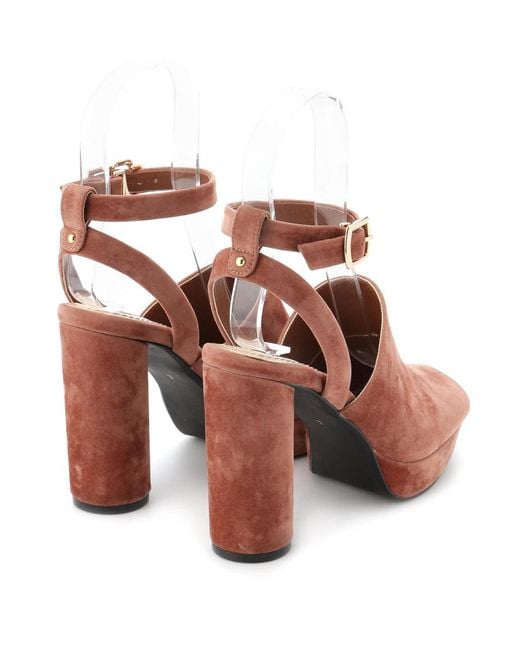 SNIDEL Black Strapped Circle Heeled Sandals