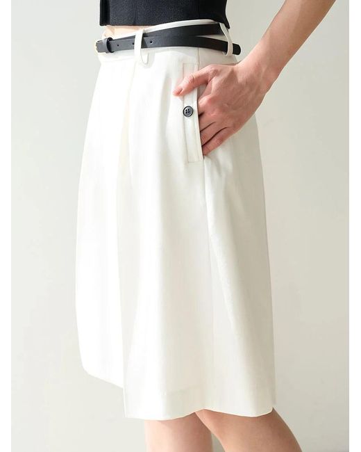 SNIDEL Gray Belted Shorts