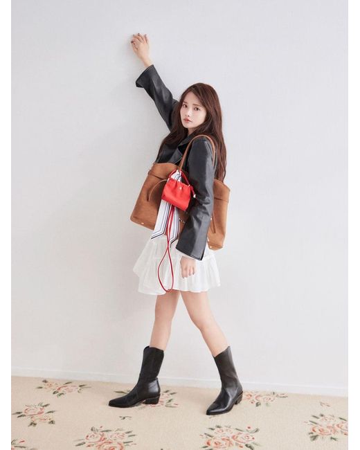 SNIDEL Black Trendy Pu Leather Jacket