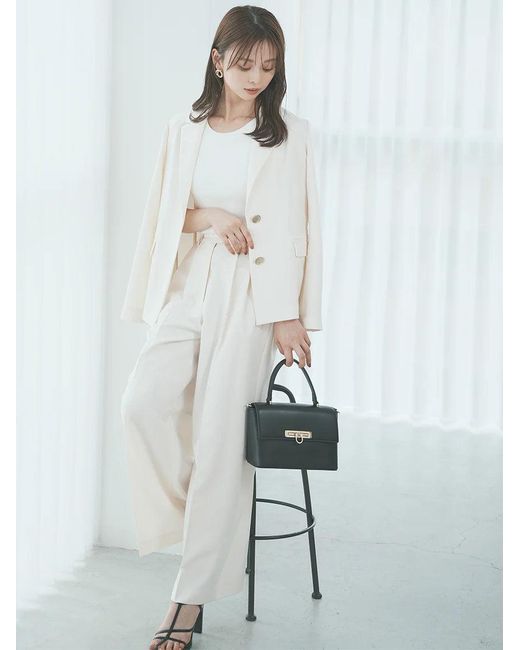 SNIDEL White Minimalist Lightweight Lined Blazer