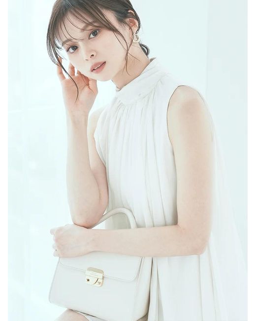SNIDEL Blue Gathered Sleeveless Blouse Set