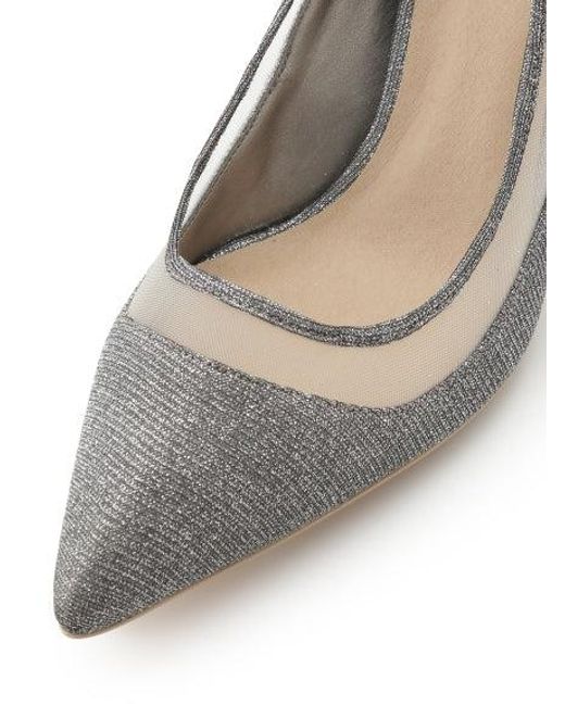 SNIDEL Gray Heel Pointed-Toe Pumps