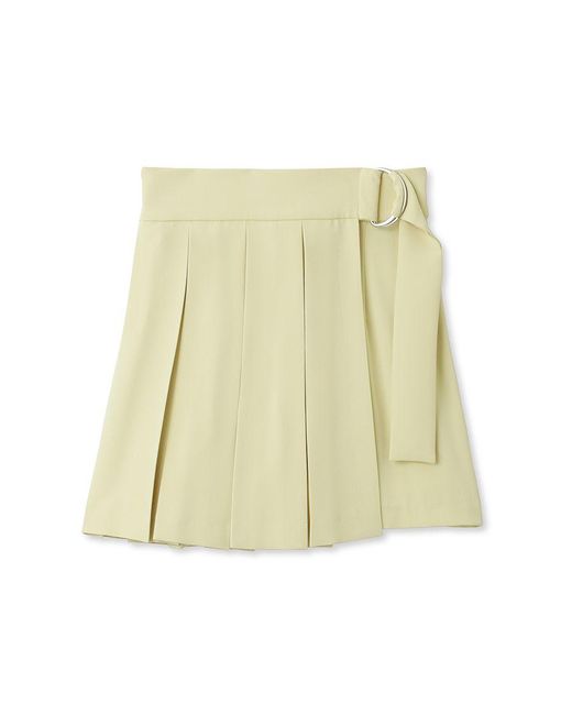 SNIDEL White Pleated Wrapped Skort