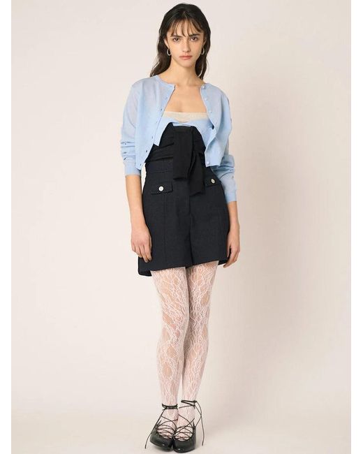 SNIDEL Natural Lace-Up Mules