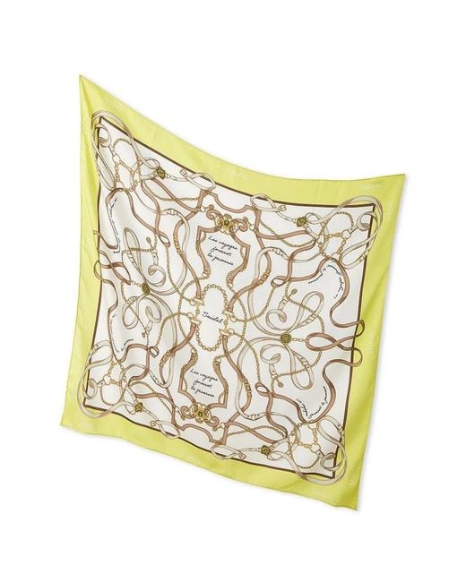 SNIDEL Blue Square Frame Design Scarf