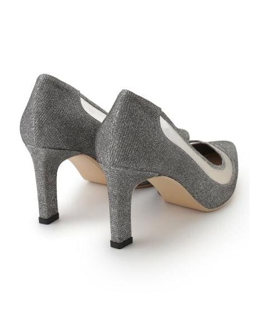 SNIDEL Gray Heel Pointed-Toe Pumps