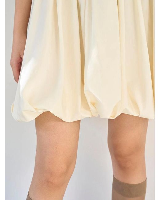 SNIDEL White Balloon Docking Mini Knit Dress