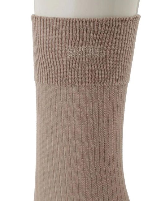 SNIDEL Yellow Sheer Rib Socks