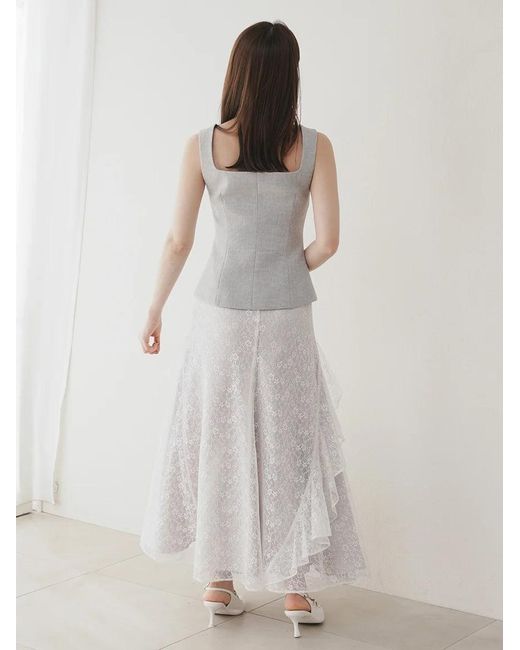 SNIDEL Gray Trendy Buttoned Vest