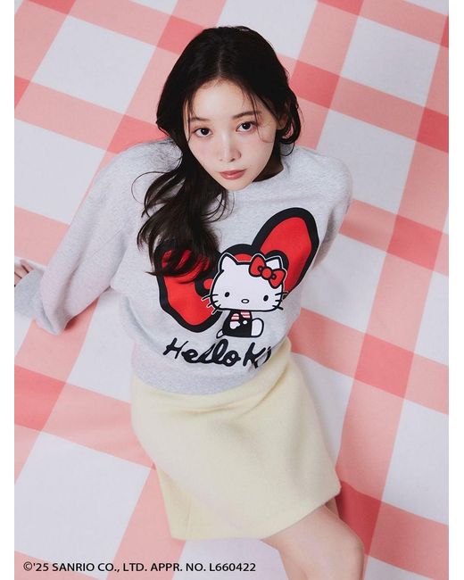 SNIDEL Gray [Hello Kitty] Sweat Pullover