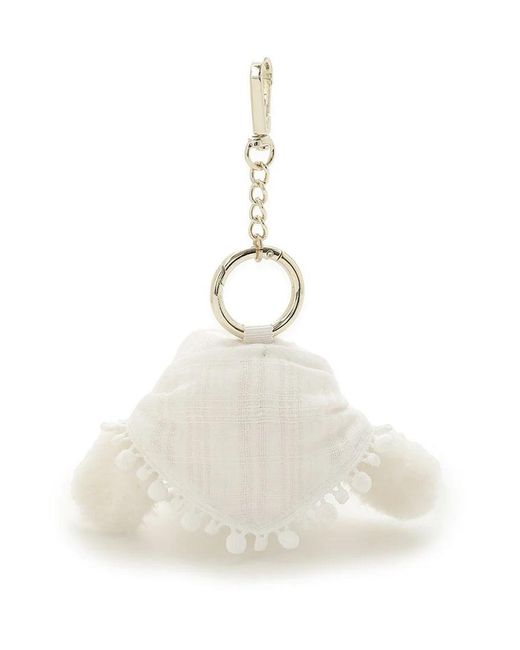 SNIDEL White Scarf Motif Charm