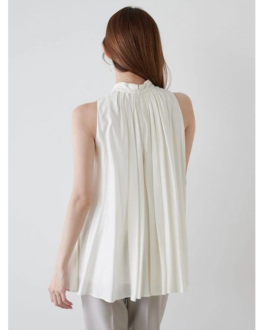 SNIDEL White 2-In-1 Wrap Layered Knit And Pleated Blouse