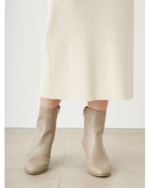 SNIDEL Black Classic Leather Ankle Boots