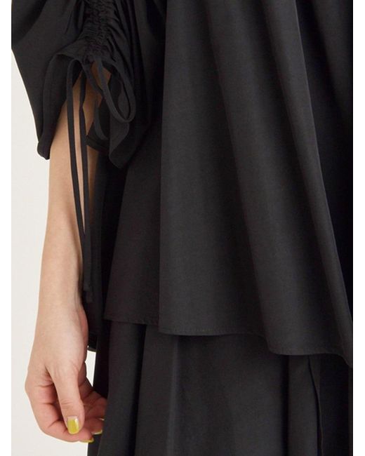 SNIDEL Red Off Shoulder Tunic Blouse