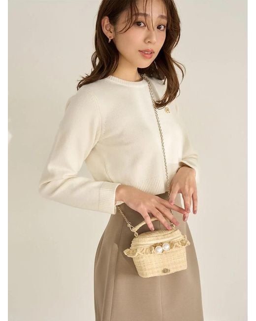 SNIDEL White High Waisted Skort