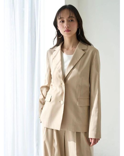 SNIDEL White Minimalist Lightweight Lined Blazer