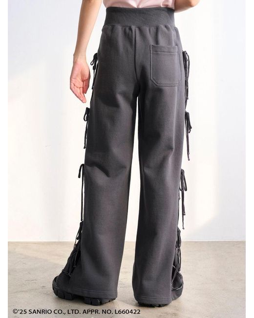 SNIDEL Purple [Hello Kitty] Lace-Up Pants