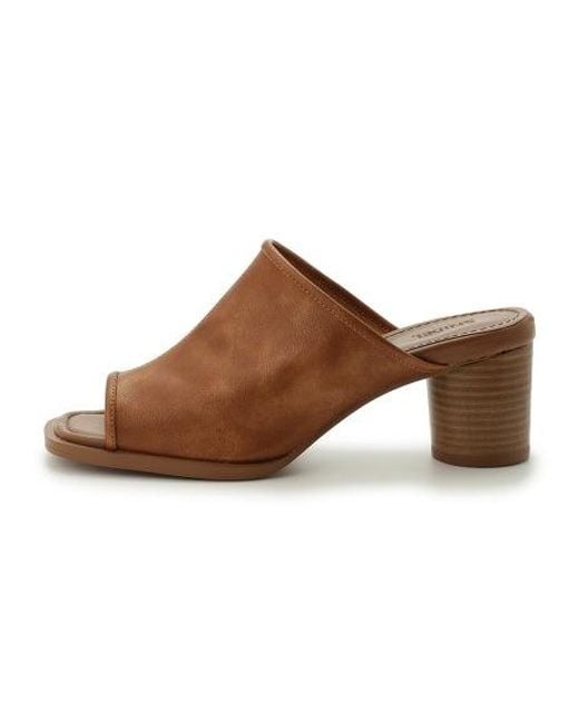 SNIDEL Brown Sabot Open Toe Heeled Sandals