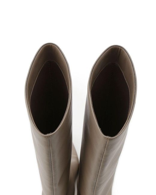 SNIDEL Brown Pointed-Toe Heeled Knee-High Boots