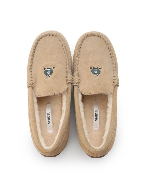 SNIDEL Black 【Bearpaw】Collaboration Moccasins