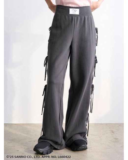 SNIDEL Purple [Hello Kitty] Lace-Up Pants