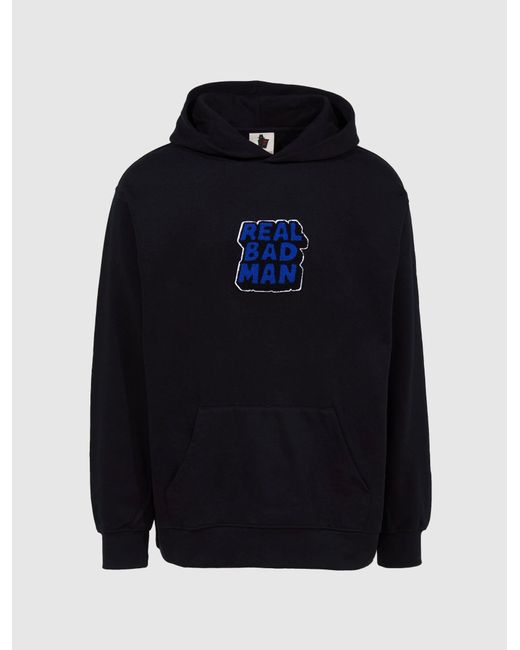 Real Bad Man Chenille Hoodie in Blue for Men | Lyst