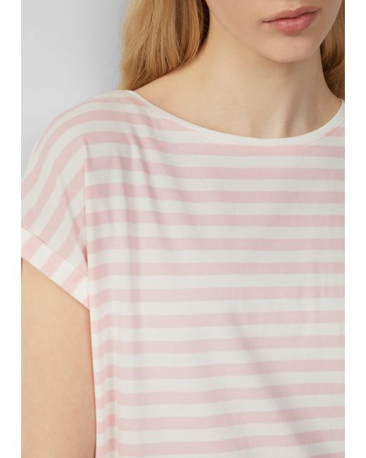 QS Natural Locker geschnittenes T-Shirt aus Modalmix