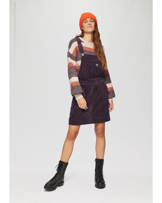 QS Red Latzkleid aus leichtem Cord
