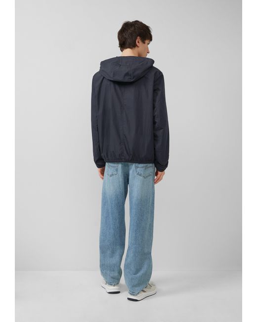 QS Packable Windbreaker mit Kapuze in Blue für Herren