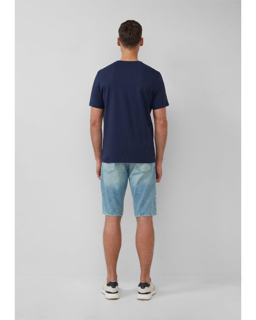 S.oliver T-Shirt mit Artwork in Blue für Herren