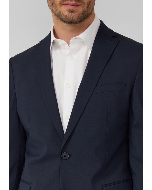 S.oliver S.O PURE: Feines Anzug-Sakko aus Stretch-Gewebe in Blue für Herren