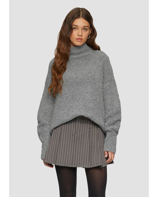 QS Gray Longpullover aus Bouclé - Strick