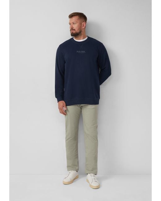 S.oliver Wärmendes Sweatshirt mit Logo-Artwork in Blue für Herren