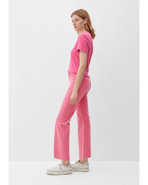 S.oliver Pink Cropped-Jeans Beverly / Slim Fit / High Rise / Bootcut Leg