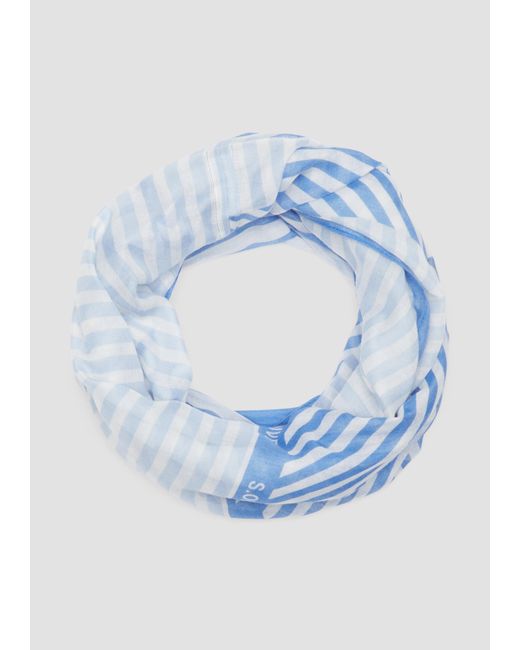 S.oliver Blue Lässiger Loop-Schal mit All-over-Print