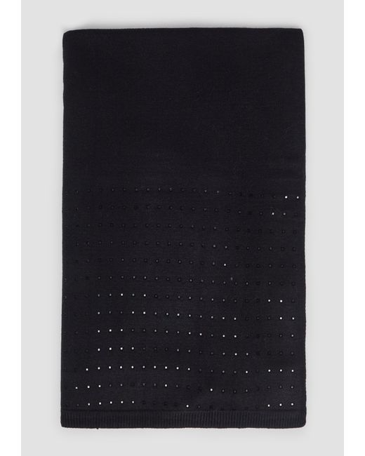 S.oliver Black Schal mit Schmucksteinen