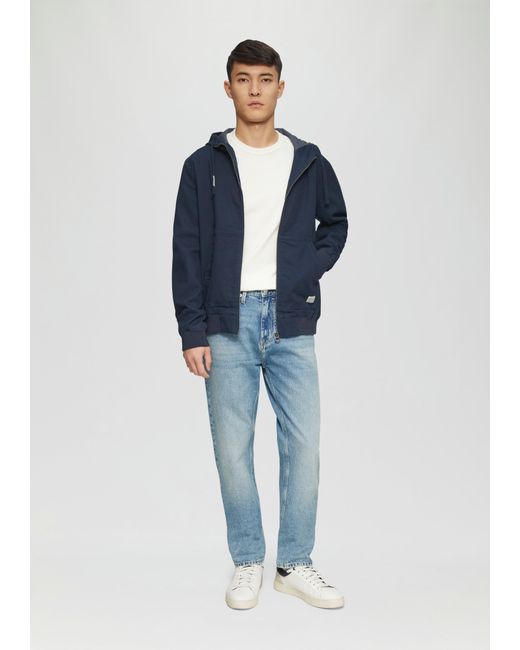 S.oliver Kapuzenjacke aus robustem Canvas in Blue für Herren